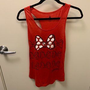 Disney Parks Minnie Mouse Red Jeweled Bow Tank Top - XS